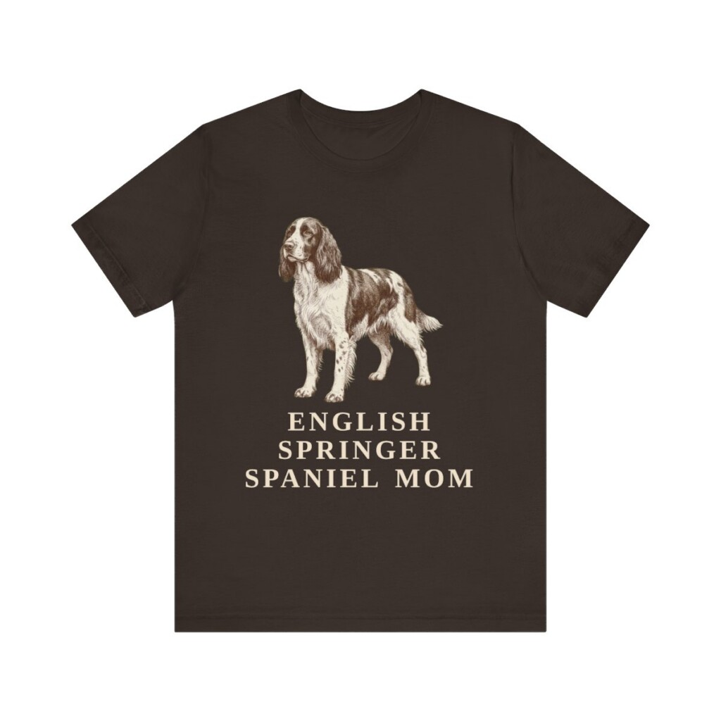English Springer Spaniel Mom Shirt, Vintage Dog Sketch Tee, Dog Mom Gift