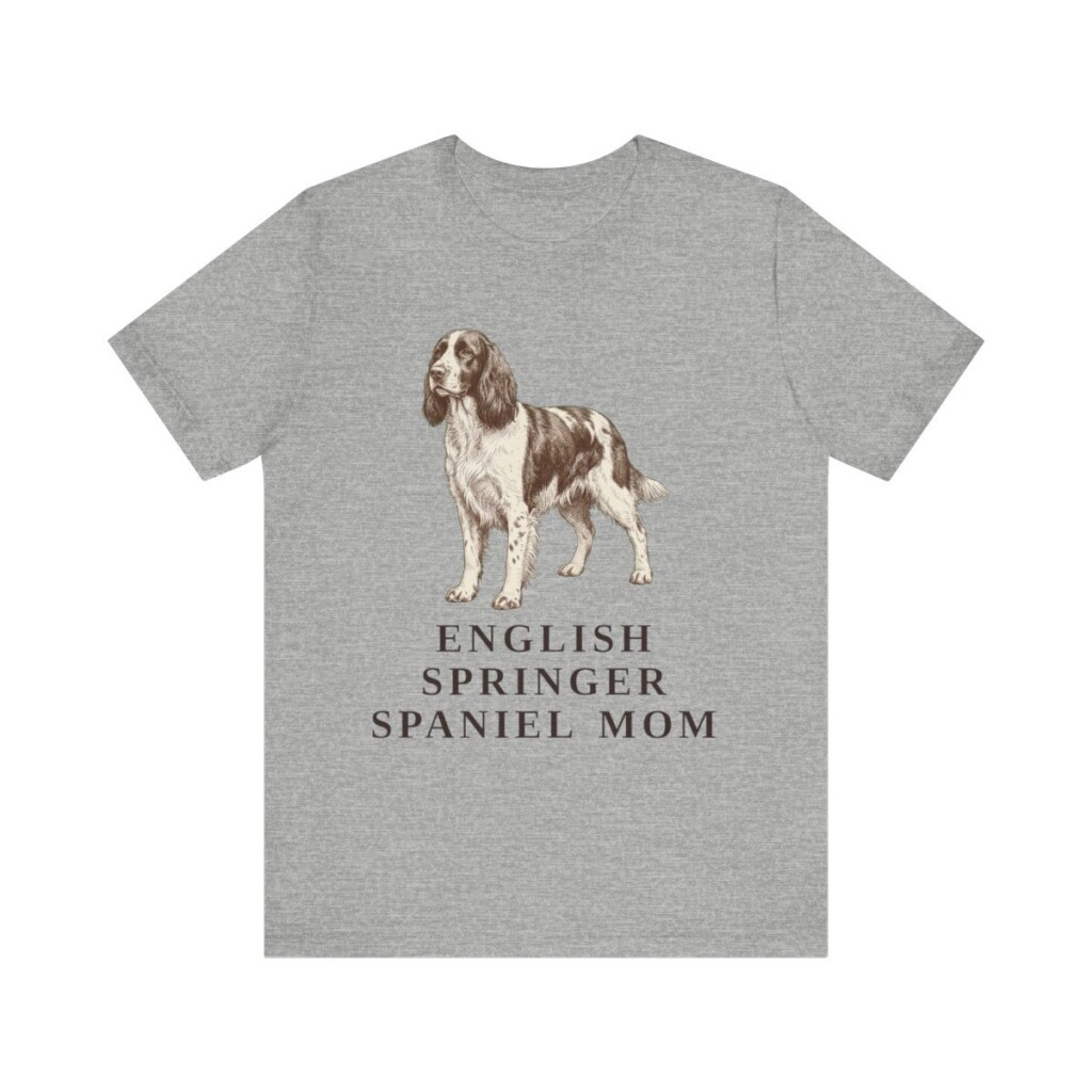 English Springer Spaniel Mom Shirt, Vintage Dog Sketch Tee, Dog Mom Gift