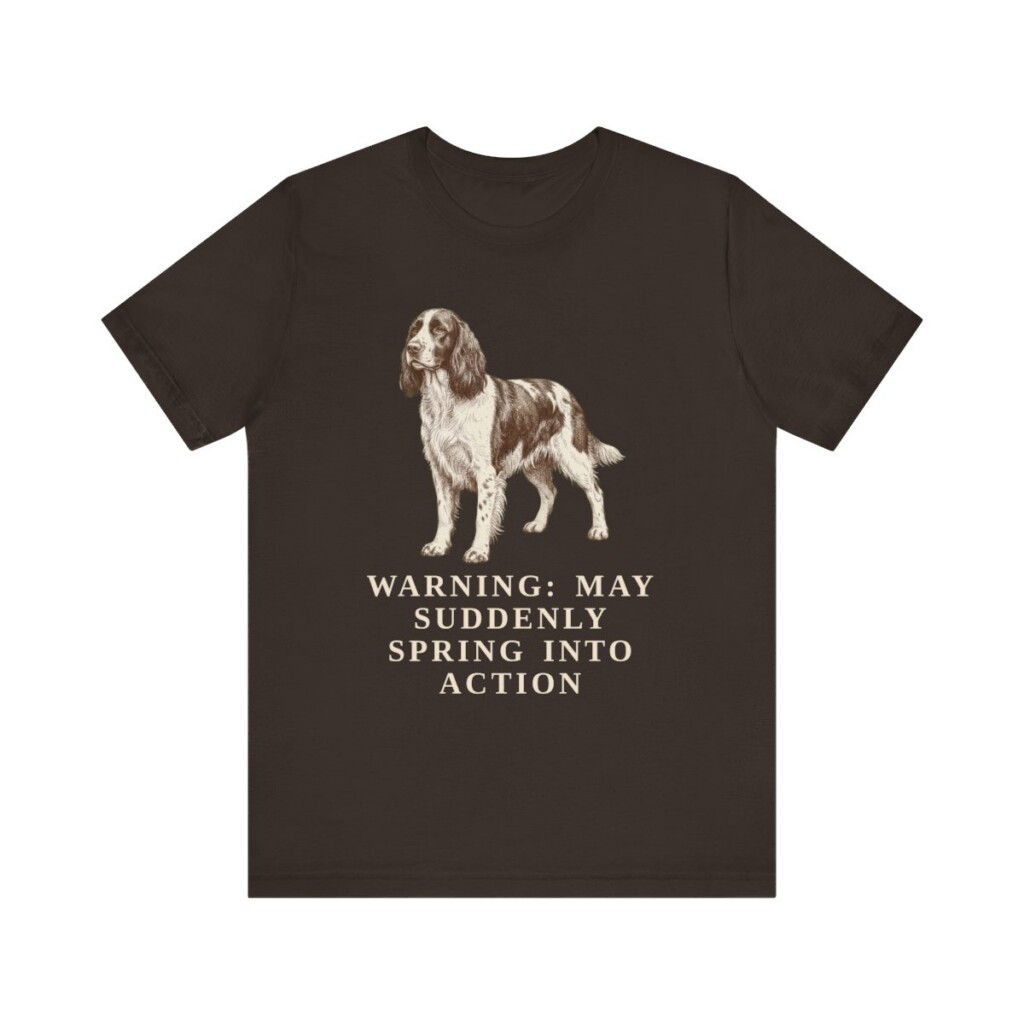 English Springer Spaniel Humor Shirt, Vintage Dog Sketch Tee, Dog Humor Gift