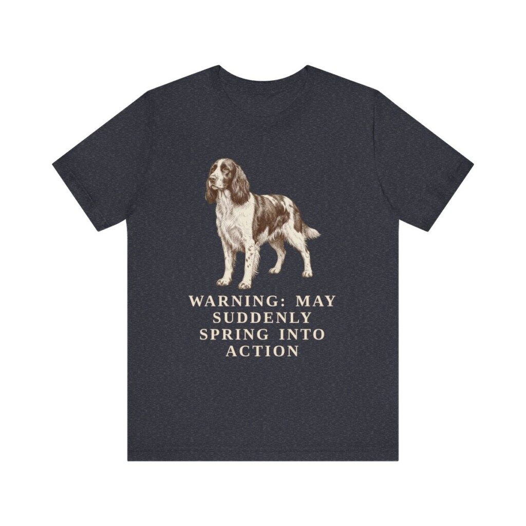 English Springer Spaniel Humor Shirt, Vintage Dog Sketch Tee, Dog Humor Gift