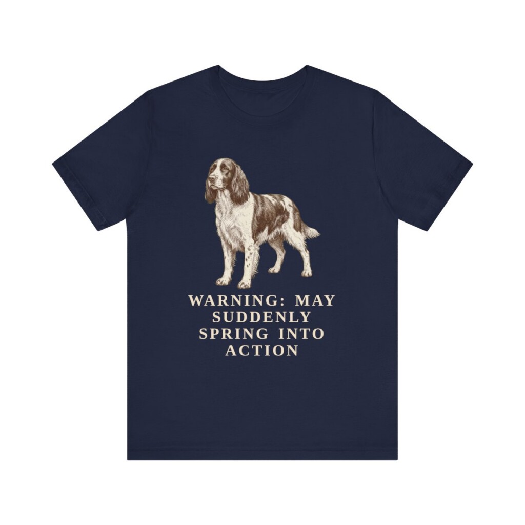 English Springer Spaniel Humor Shirt, Vintage Dog Sketch Tee, Dog Humor Gift