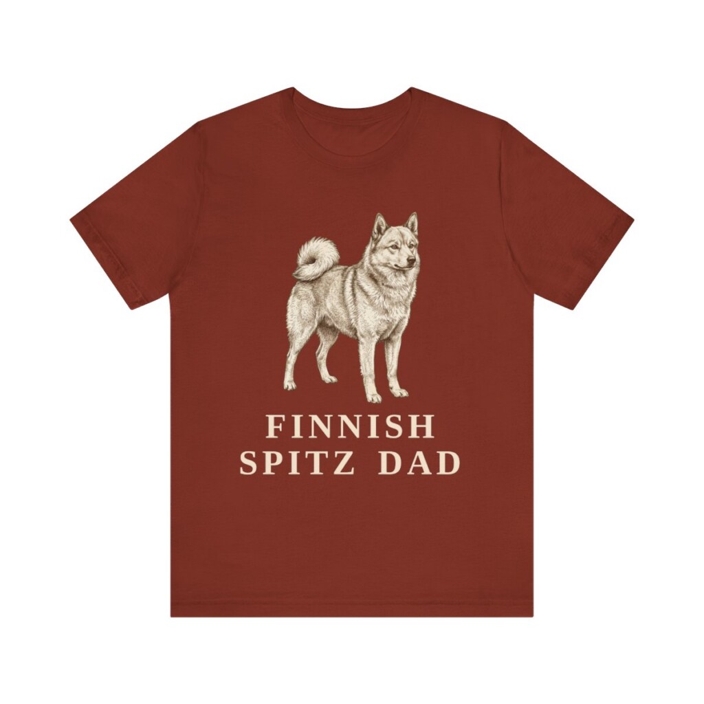 Finnish Spitz Dad Shirt, Vintage Dog Sketch Tee, Dog Dad Gift Finnish Spitz Dad Shirt, Vintage Dog Sketch Tee, Dog Dad Gift