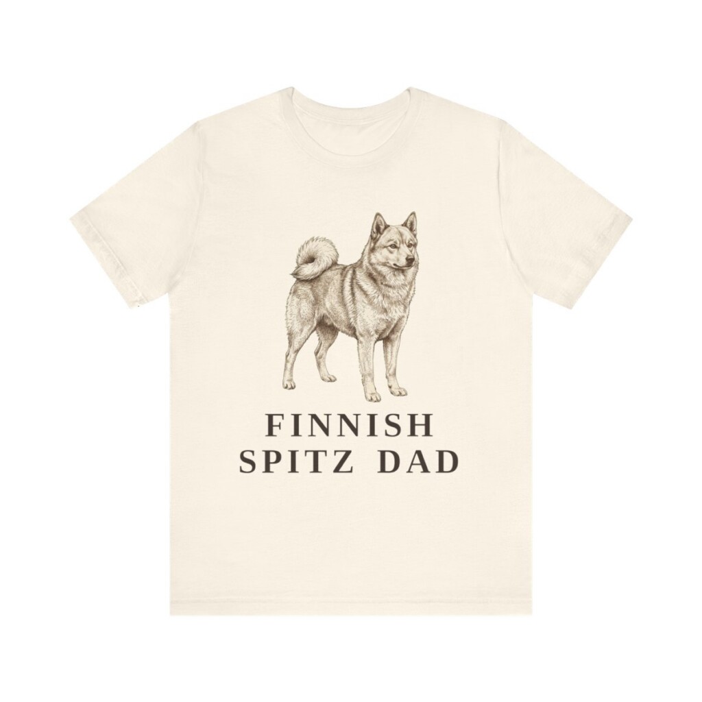 Finnish Spitz Dad Shirt, Vintage Dog Sketch Tee, Dog Dad Gift Finnish Spitz Dad Shirt, Vintage Dog Sketch Tee, Dog Dad Gift