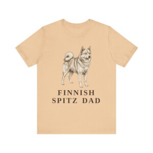 Finnish Spitz Dad Shirt, Vintage Dog Sketch Tee, Dog Dad Gift