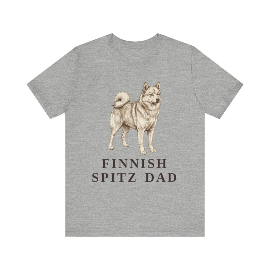 Finnish Spitz Dad Shirt, Vintage Dog Sketch Tee, Dog Dad Gift Finnish Spitz Dad Shirt, Vintage Dog Sketch Tee, Dog Dad Gift