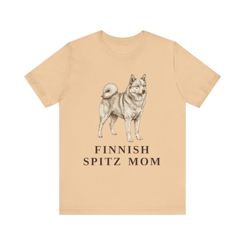 Finnish Spitz Mom Shirt, Vintage Dog Sketch Tee, Dog Mom Gift