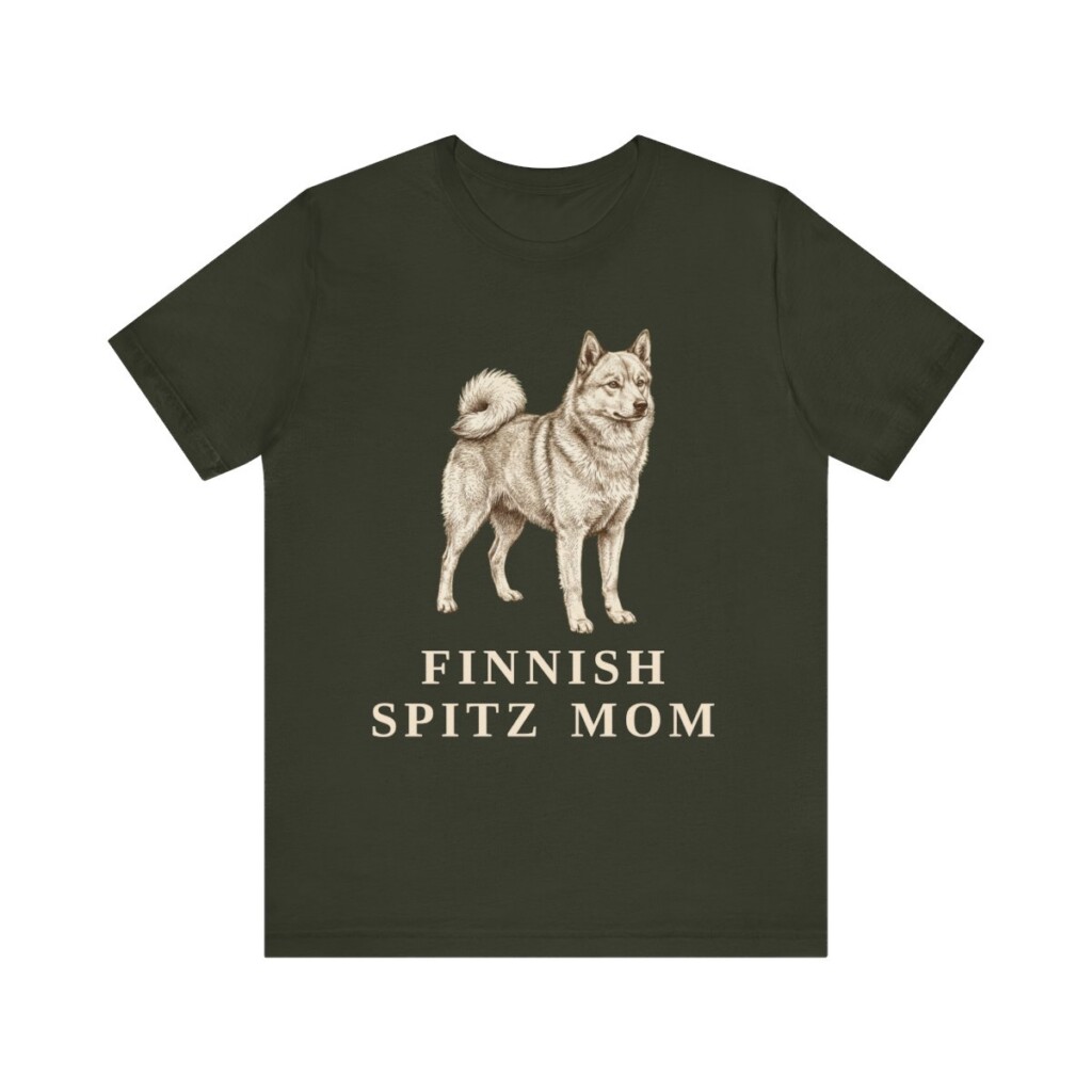 Finnish Spitz Mom Shirt, Vintage Dog Sketch Tee, Dog Mom Gift