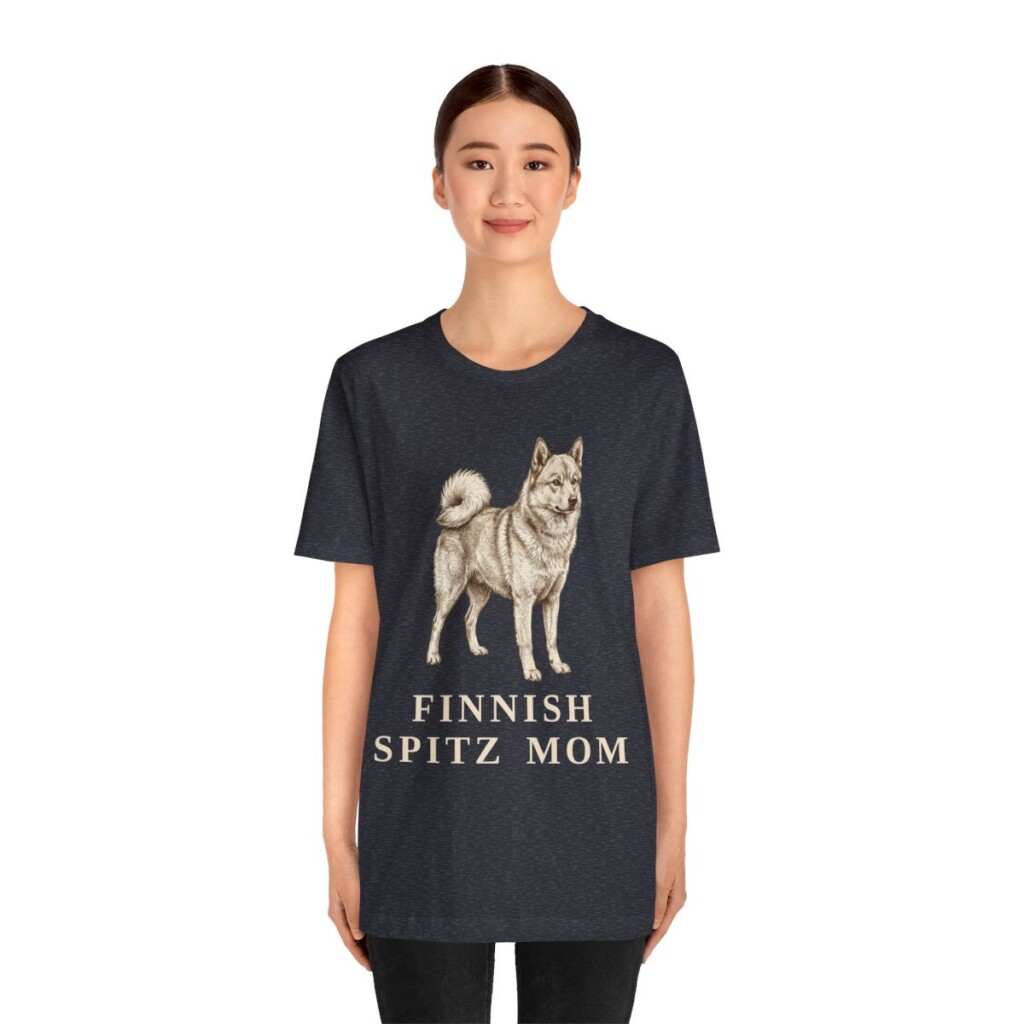 Finnish Spitz Mom Shirt, Vintage Dog Sketch Tee, Dog Mom Gift