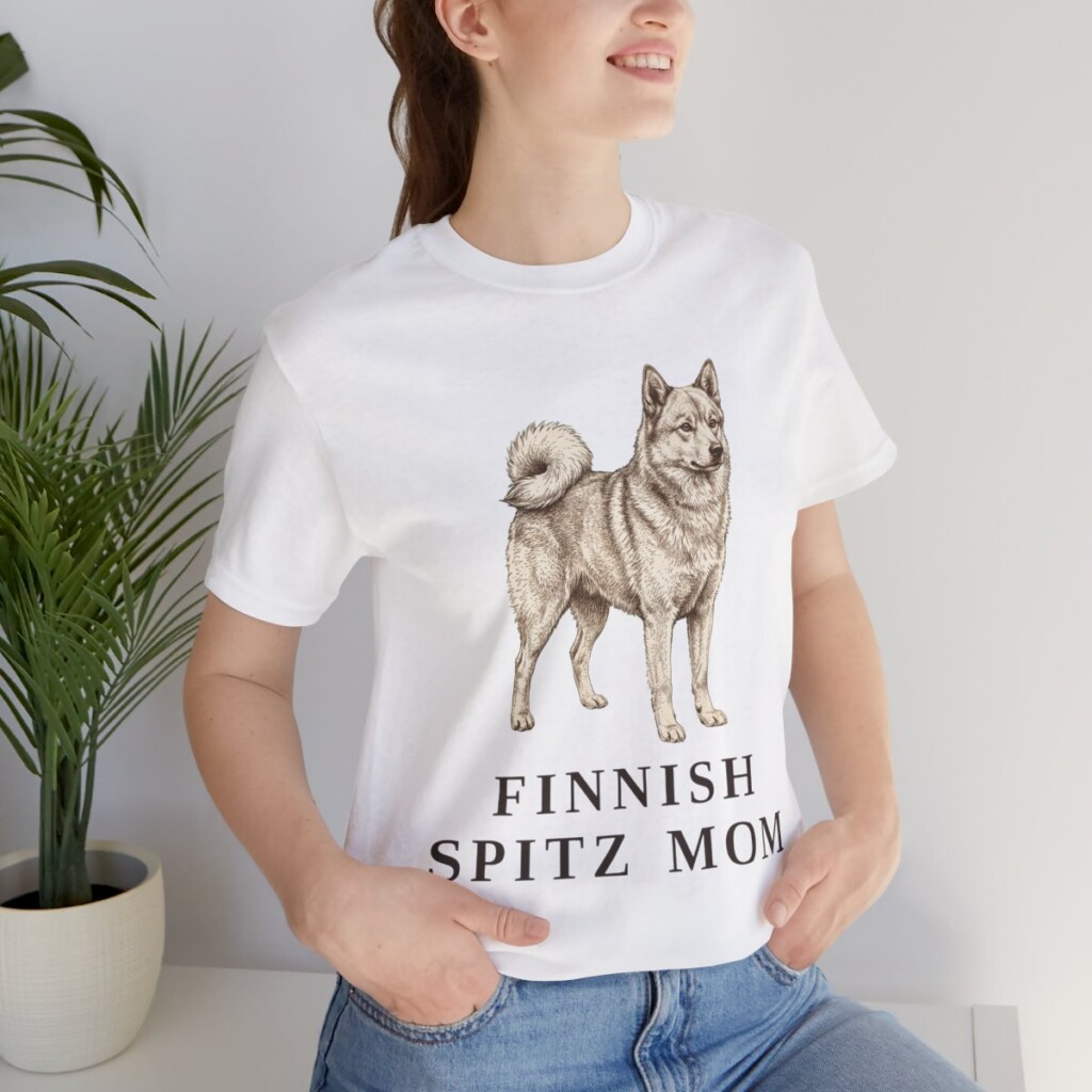 Finnish Spitz Mom Shirt, Vintage Dog Sketch Tee, Dog Mom Gift