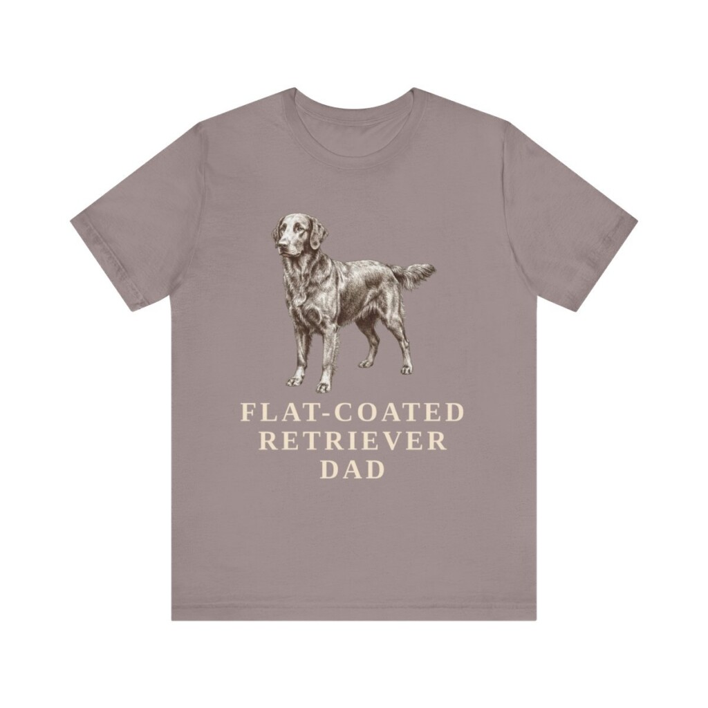 Flat-Coated Retriever Dad Shirt, Vintage Dog Sketch Tee, Dog Dad Gift