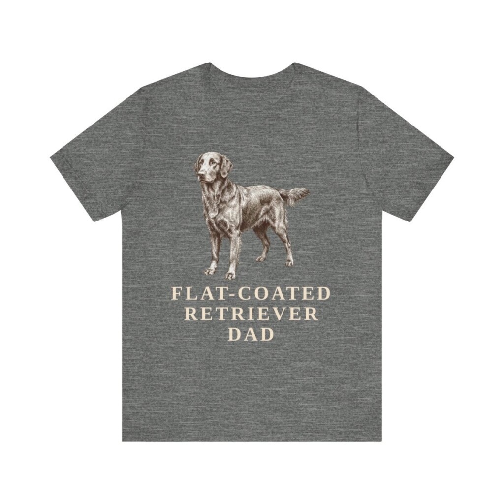 Flat-Coated Retriever Dad Shirt, Vintage Dog Sketch Tee, Dog Dad Gift