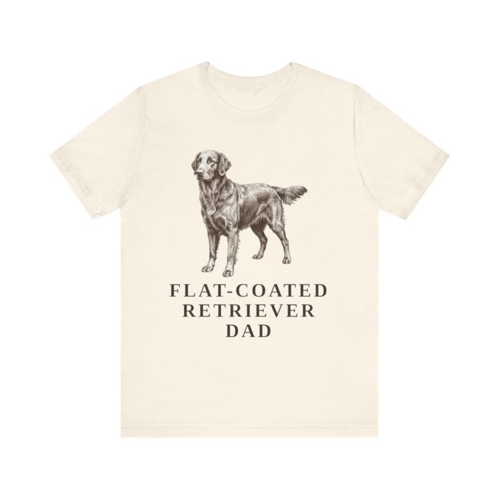 Flat-Coated Retriever Dad Shirt, Vintage Dog Sketch Tee, Dog Dad Gift