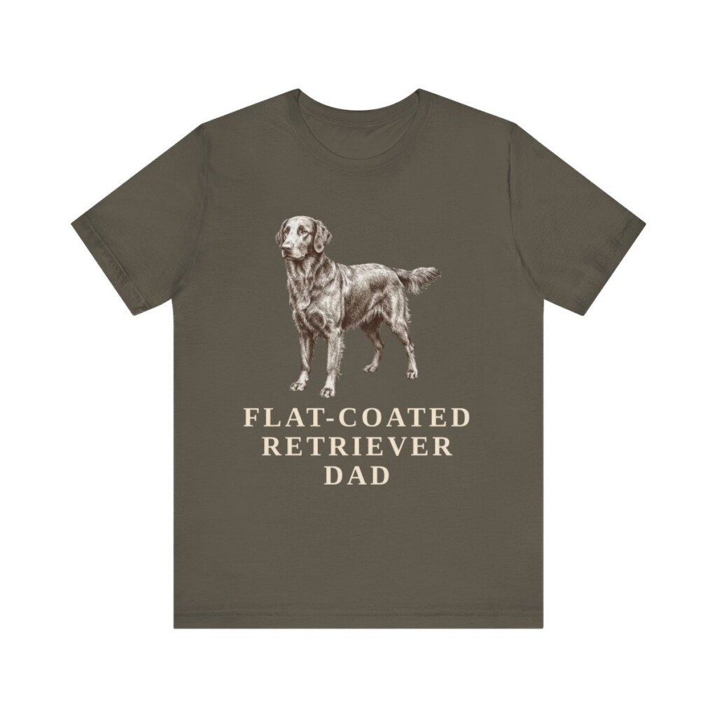 Flat-Coated Retriever Dad Shirt, Vintage Dog Sketch Tee, Dog Dad Gift
