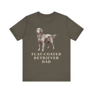 Flat-Coated Retriever Dad Shirt, Vintage Dog Sketch Tee, Dog Dad Gift