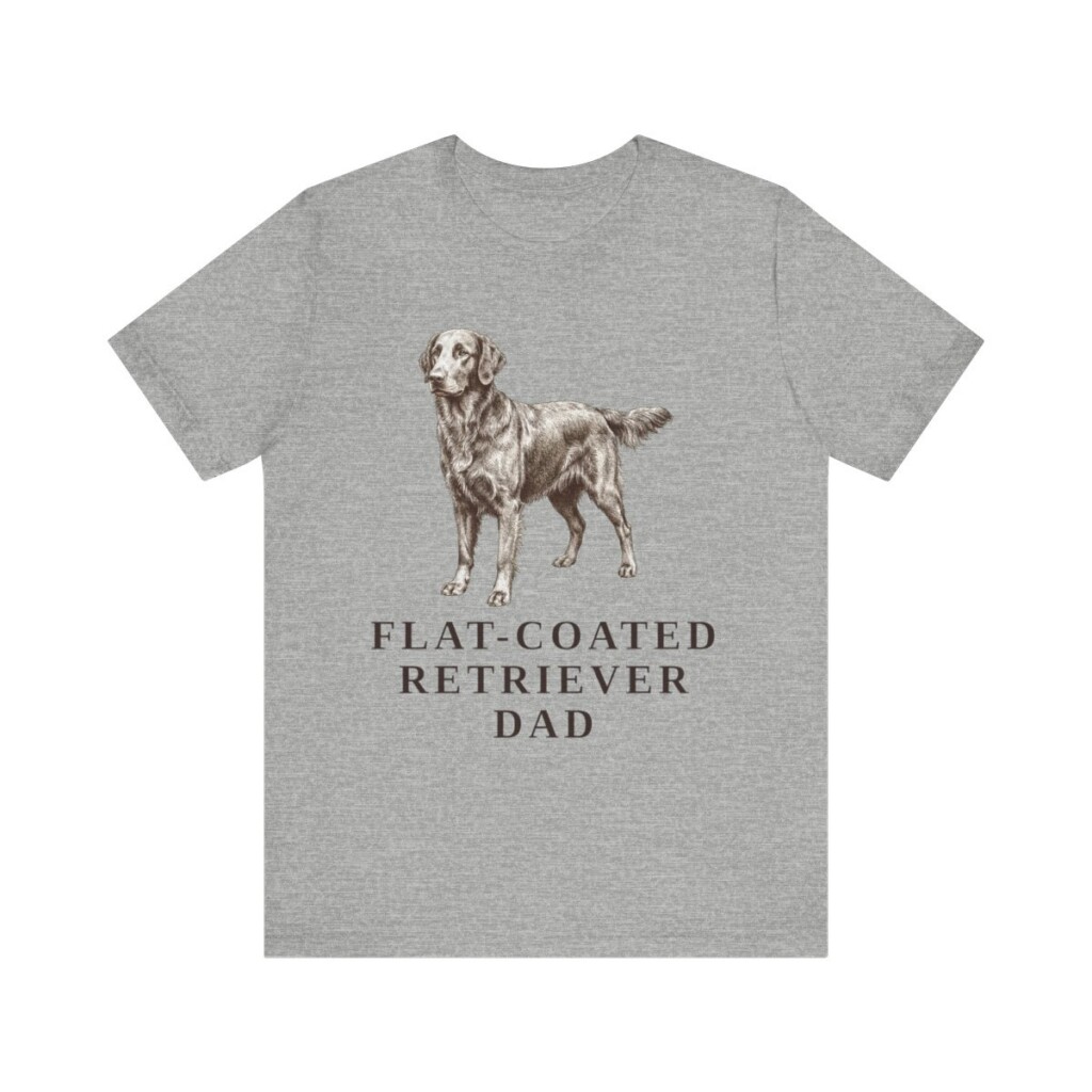 Flat-Coated Retriever Dad Shirt, Vintage Dog Sketch Tee, Dog Dad Gift