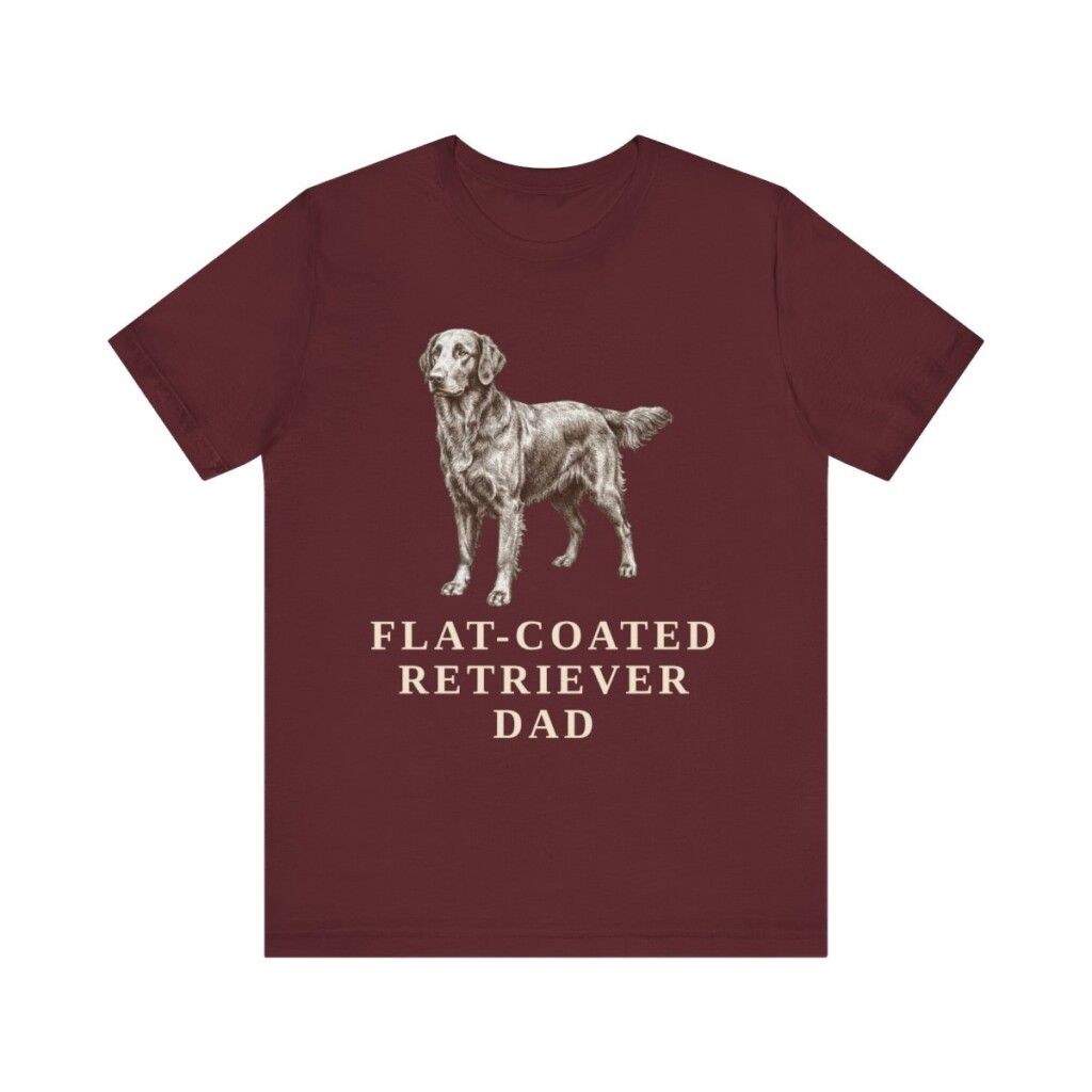 Flat-Coated Retriever Dad Shirt, Vintage Dog Sketch Tee, Dog Dad Gift