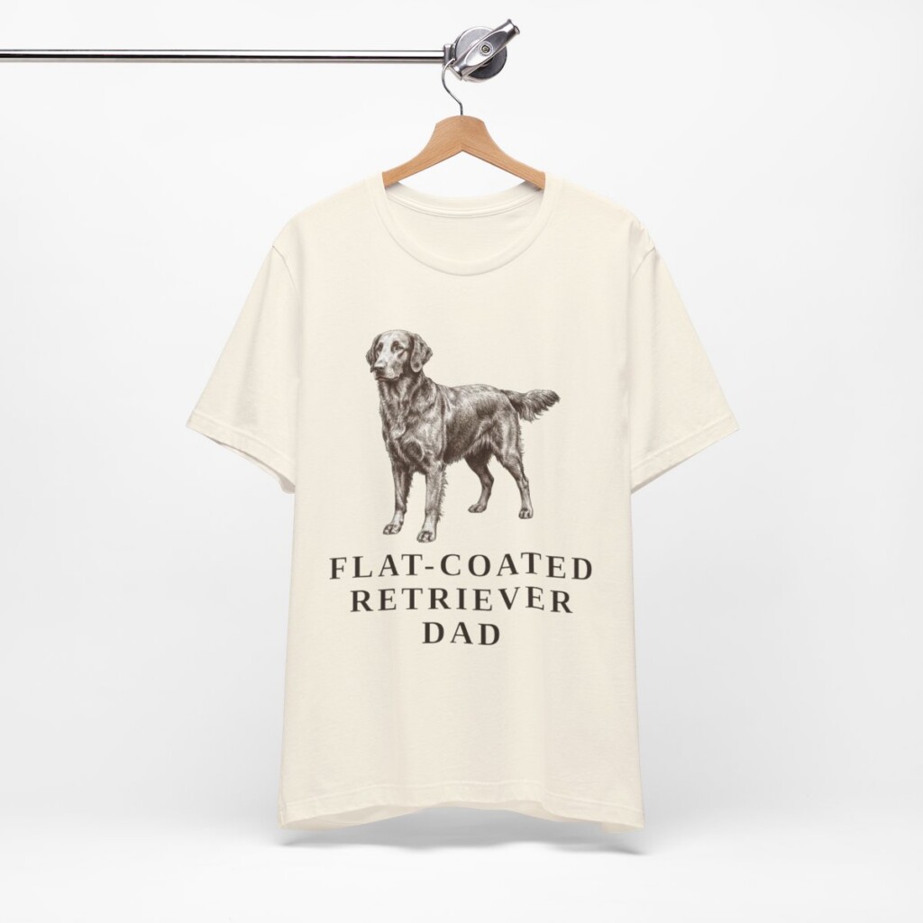 Flat-Coated Retriever Dad Shirt, Vintage Dog Sketch Tee, Dog Dad Gift