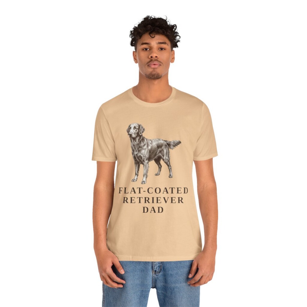 Flat-Coated Retriever Dad Shirt, Vintage Dog Sketch Tee, Dog Dad Gift