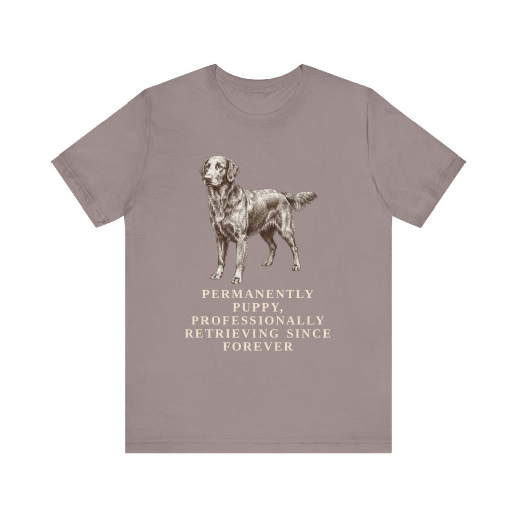 Flat-Coated Retriever Humor Shirt, Vintage Dog Sketch Tee, Dog Humor Gift