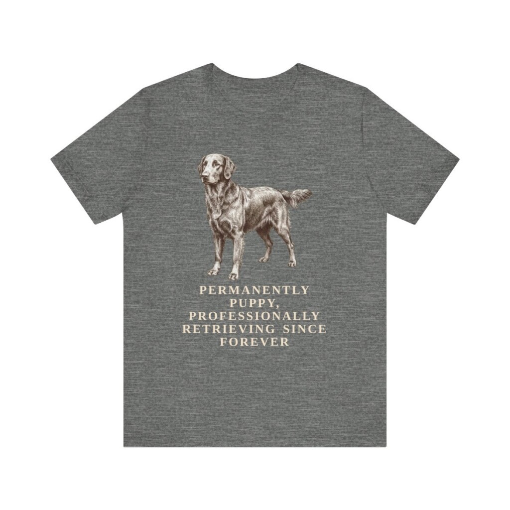 Flat-Coated Retriever Humor Shirt, Vintage Dog Sketch Tee, Dog Humor Gift