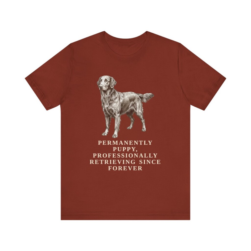 Flat-Coated Retriever Humor Shirt, Vintage Dog Sketch Tee, Dog Humor Gift
