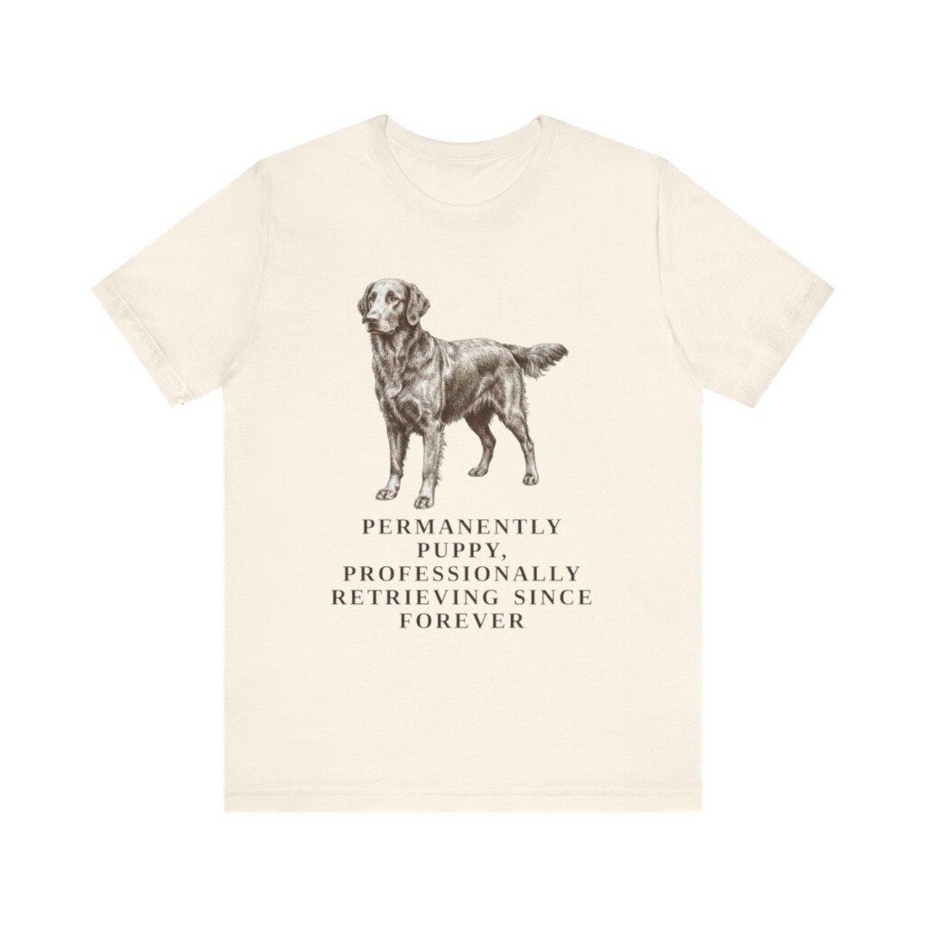Flat-Coated Retriever Humor Shirt, Vintage Dog Sketch Tee, Dog Humor Gift