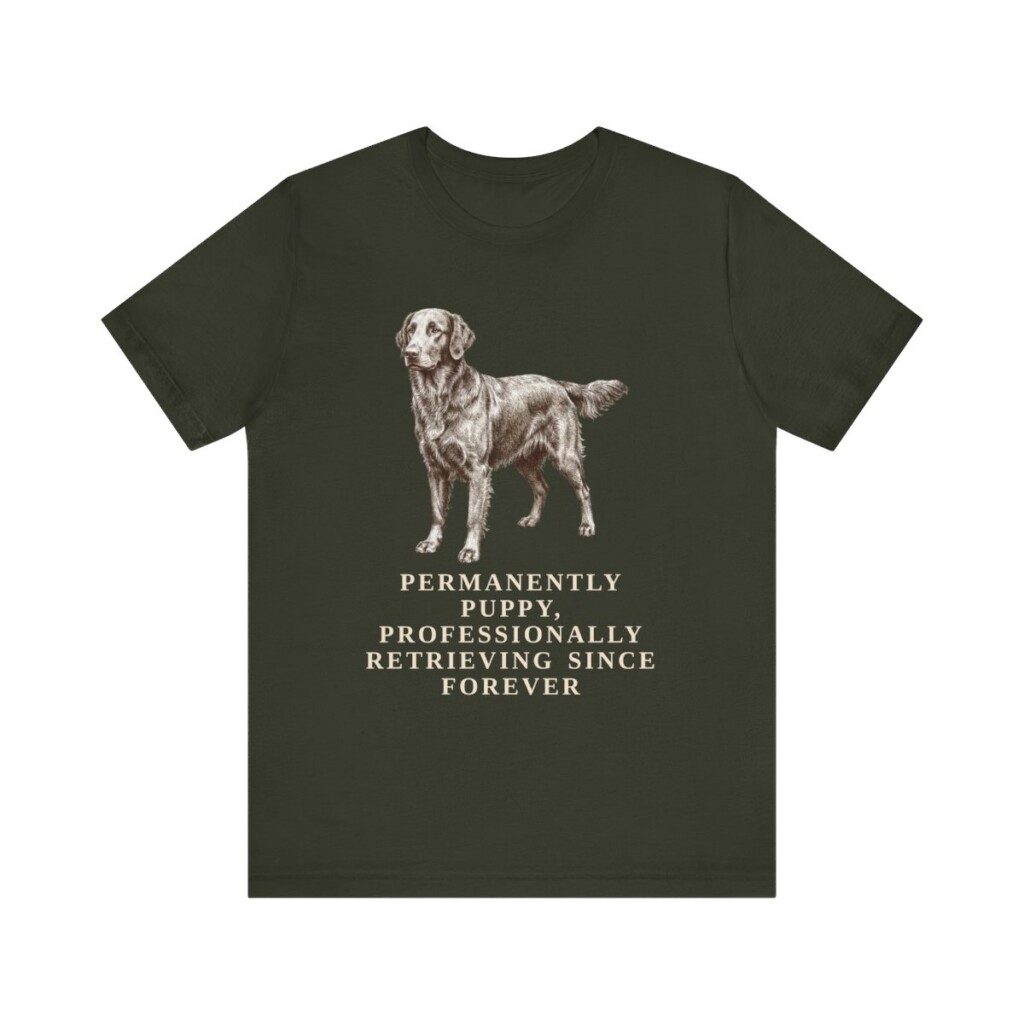 Flat-Coated Retriever Humor Shirt, Vintage Dog Sketch Tee, Dog Humor Gift