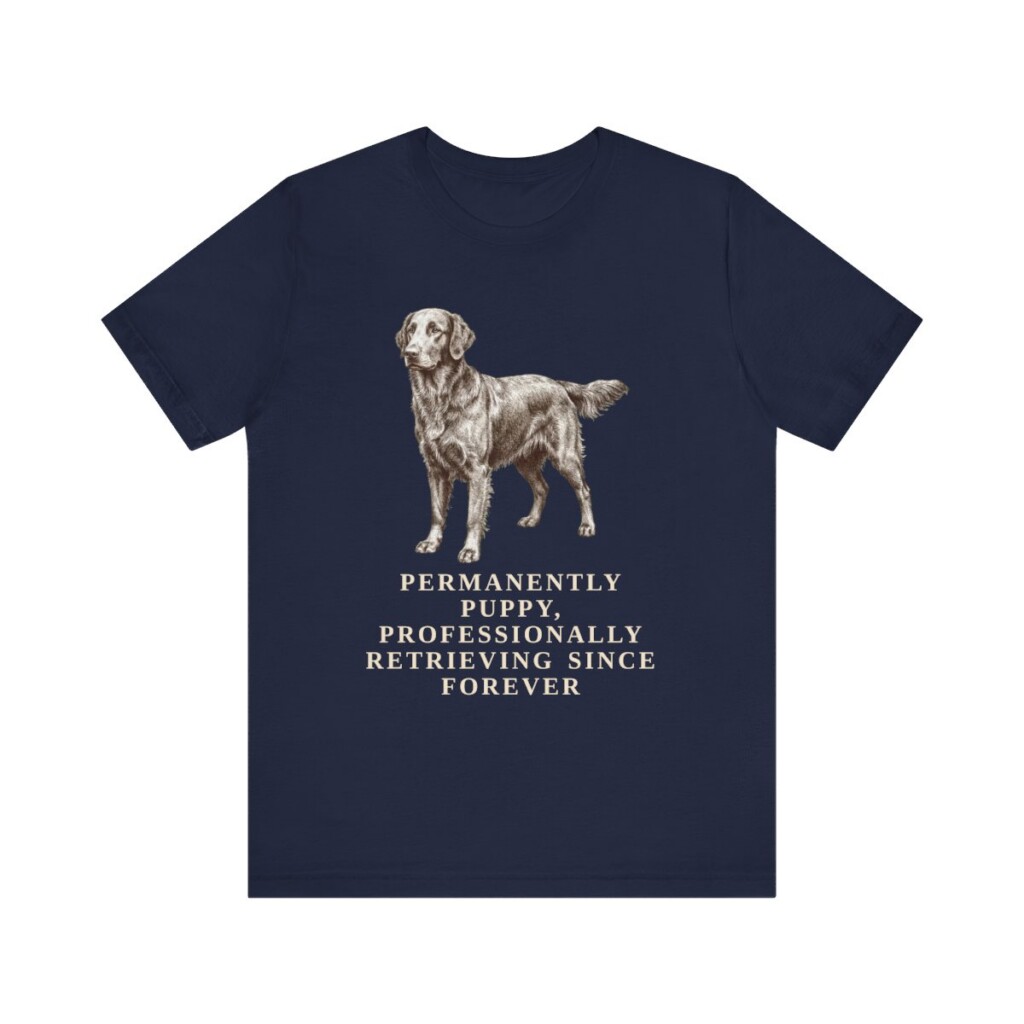 Flat-Coated Retriever Humor Shirt, Vintage Dog Sketch Tee, Dog Humor Gift