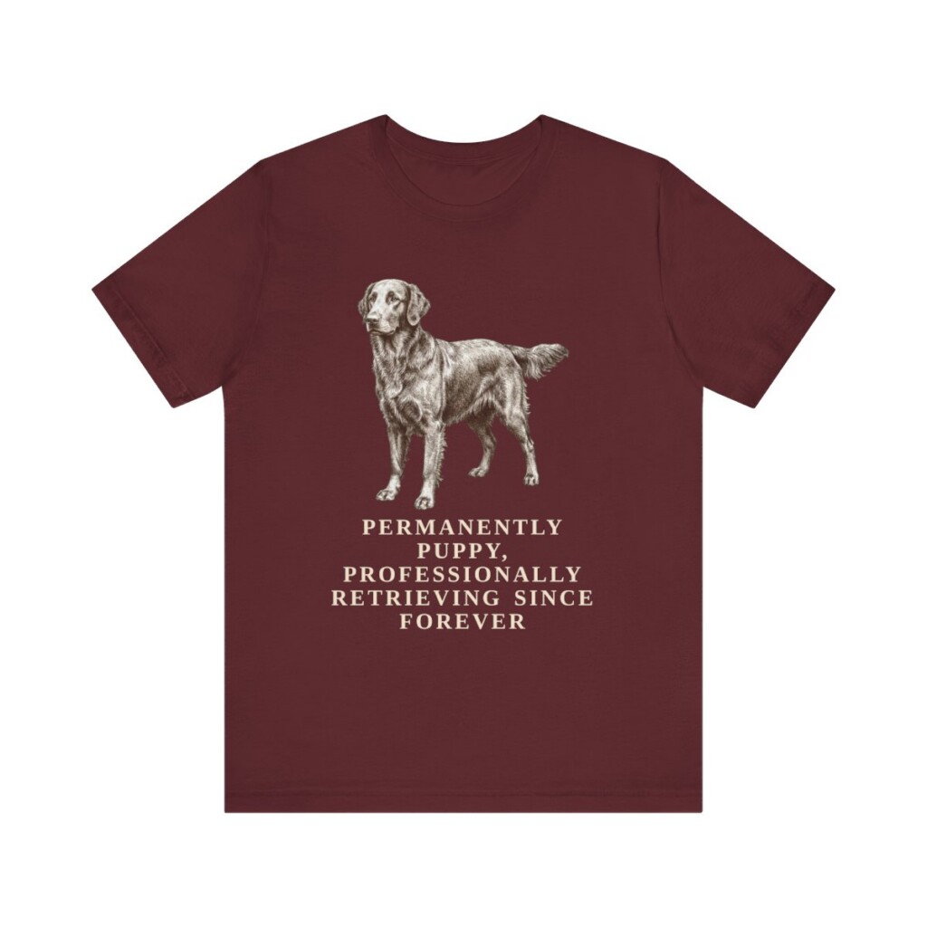 Flat-Coated Retriever Humor Shirt, Vintage Dog Sketch Tee, Dog Humor Gift