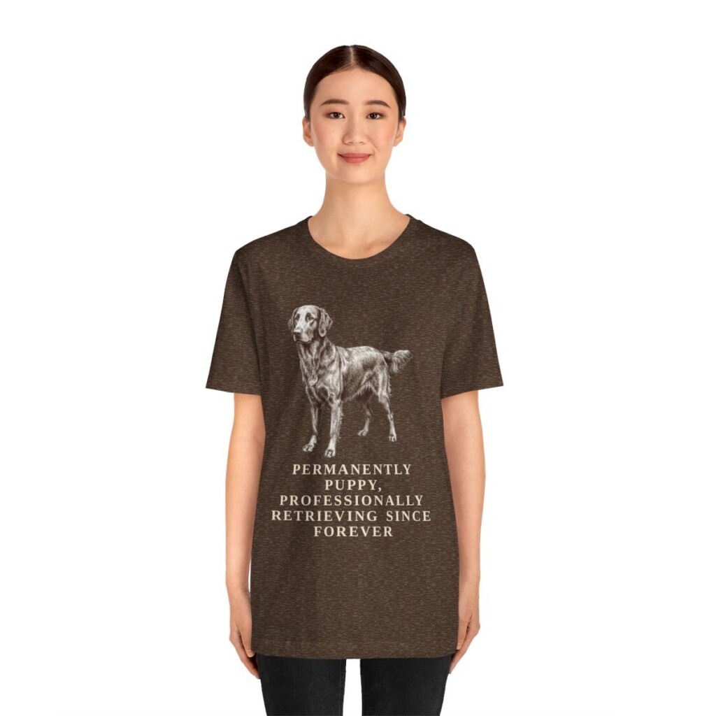 Flat-Coated Retriever Humor Shirt, Vintage Dog Sketch Tee, Dog Humor Gift
