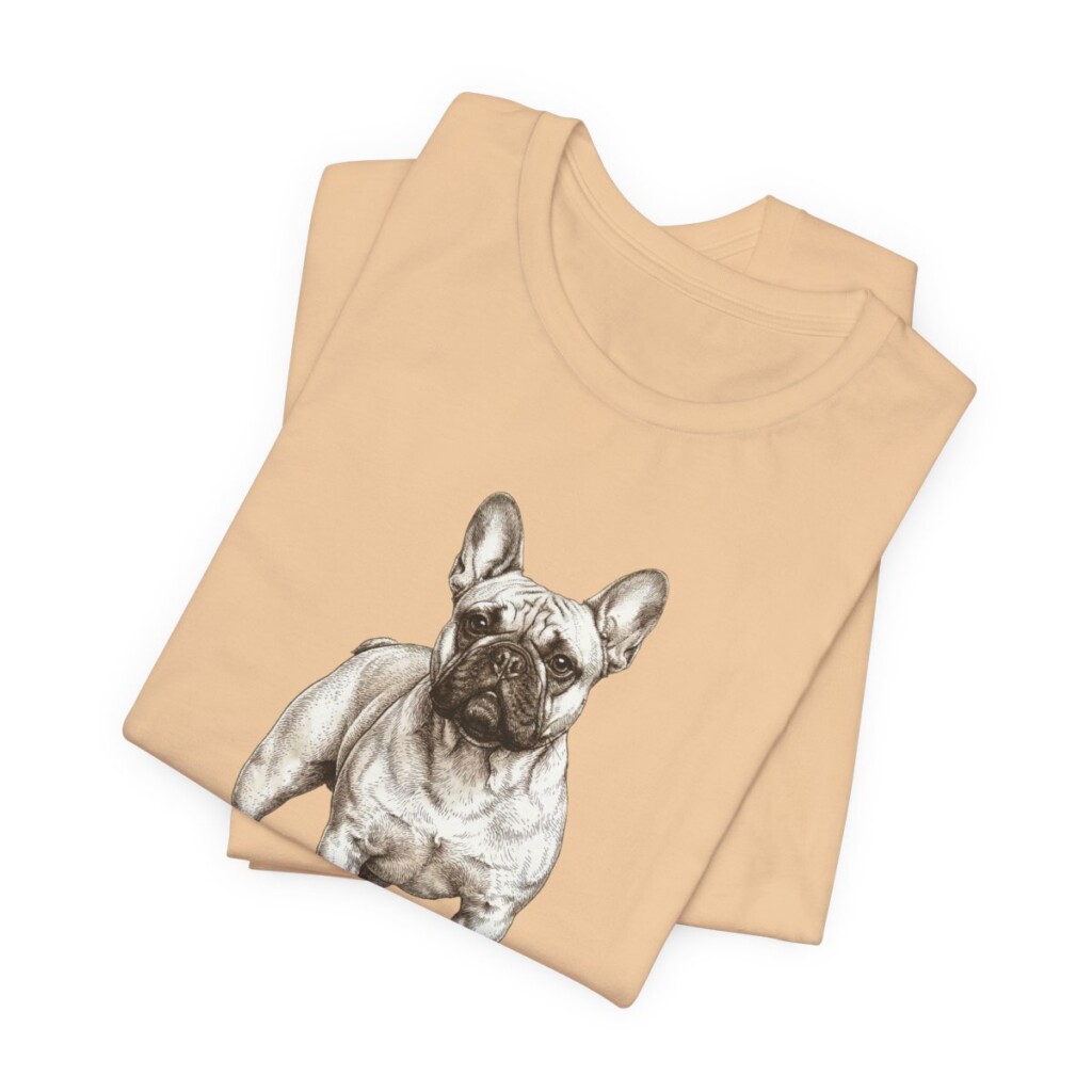 French Bulldog Humor Shirt, Vintage Dog Sketch Tee, Dog Humor Gift