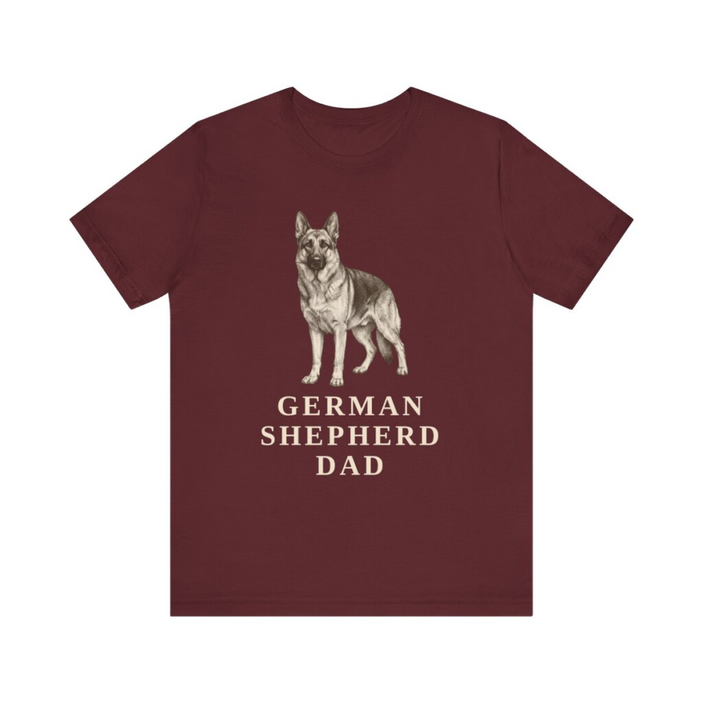 German Shepherd Dad Shirt, Vintage Dog Sketch Tee, Dog Dad Gift