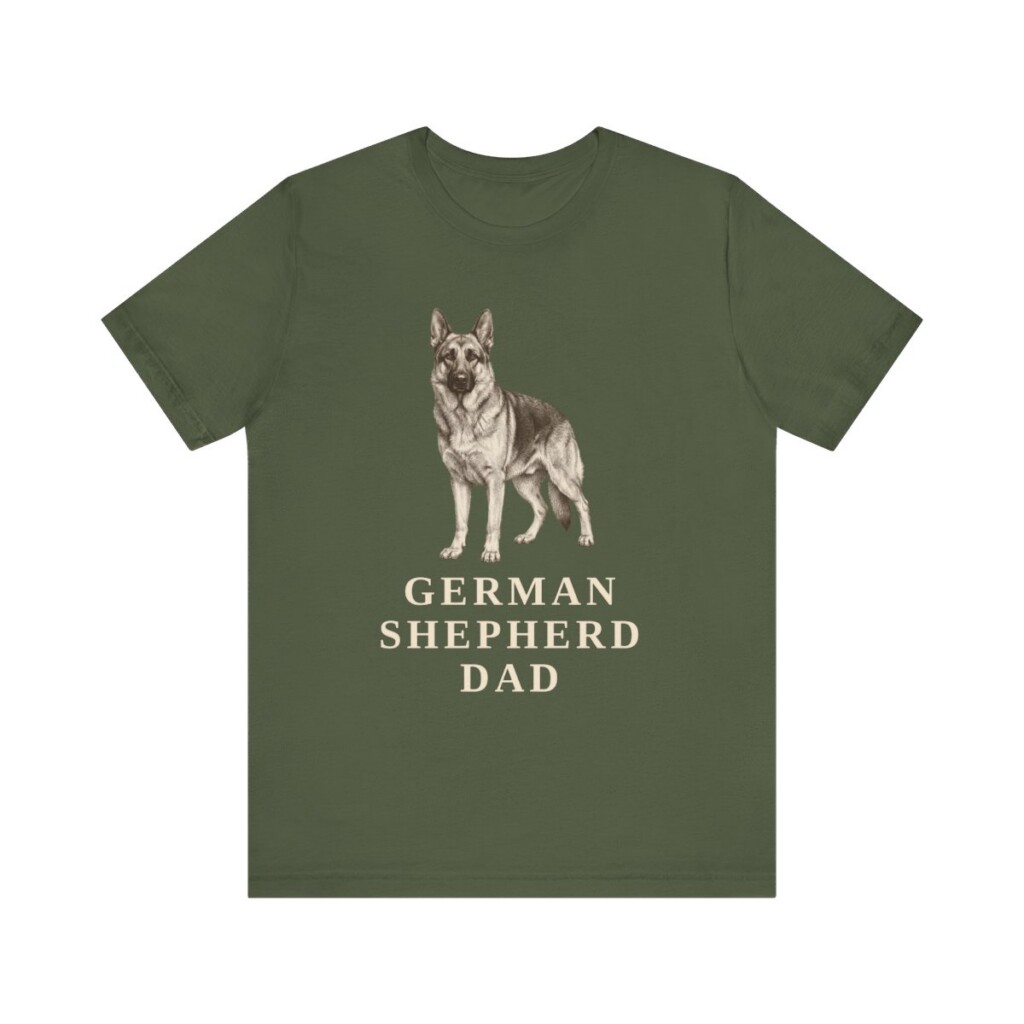 German Shepherd Dad Shirt, Vintage Dog Sketch Tee, Dog Dad Gift