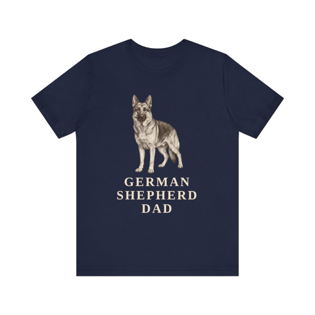 German Shepherd Dad Shirt, Vintage Dog Sketch Tee, Dog Dad Gift