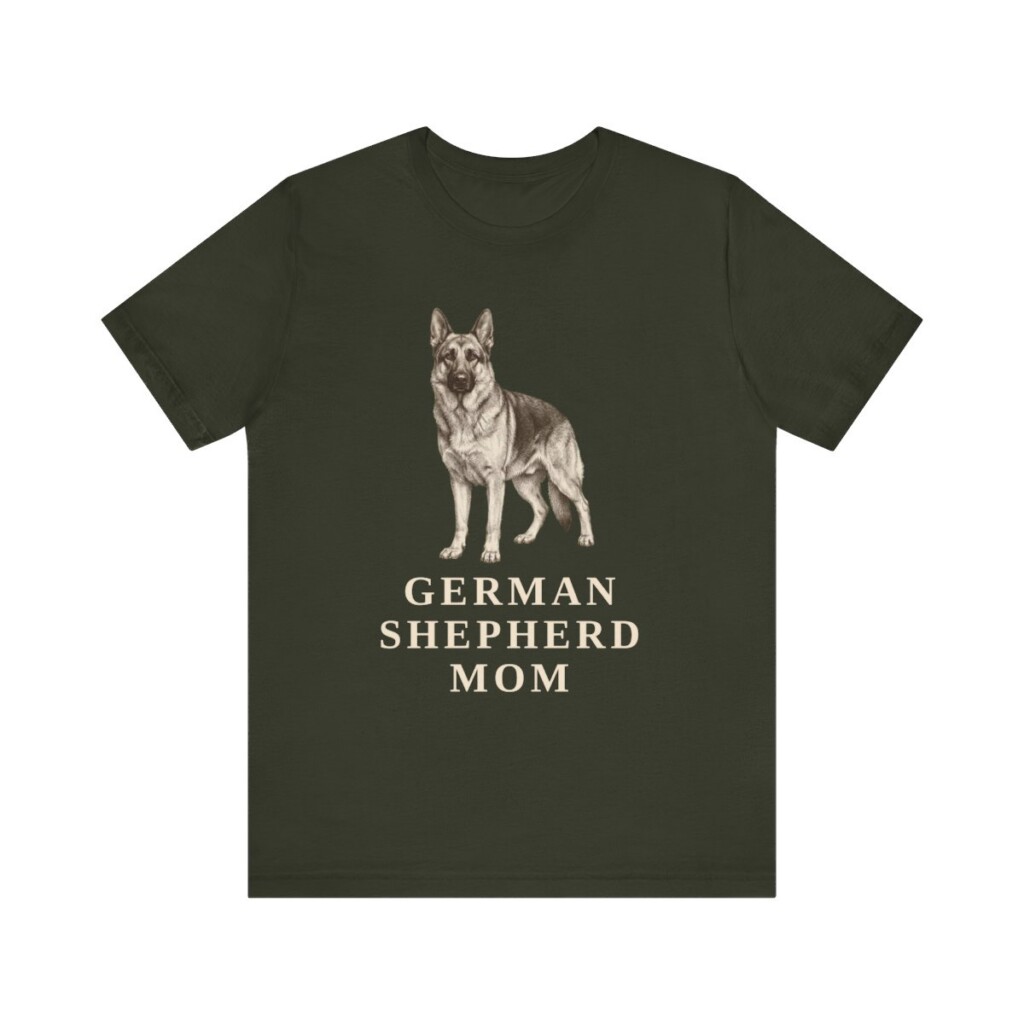 German Shepherd Mom Shirt, Vintage Dog Sketch Tee, Dog Mom Gift