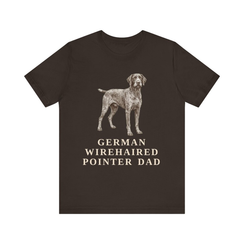 German Wirehaired Pointer Dad Shirt, Vintage Dog Sketch Tee, Dog Dad Gift