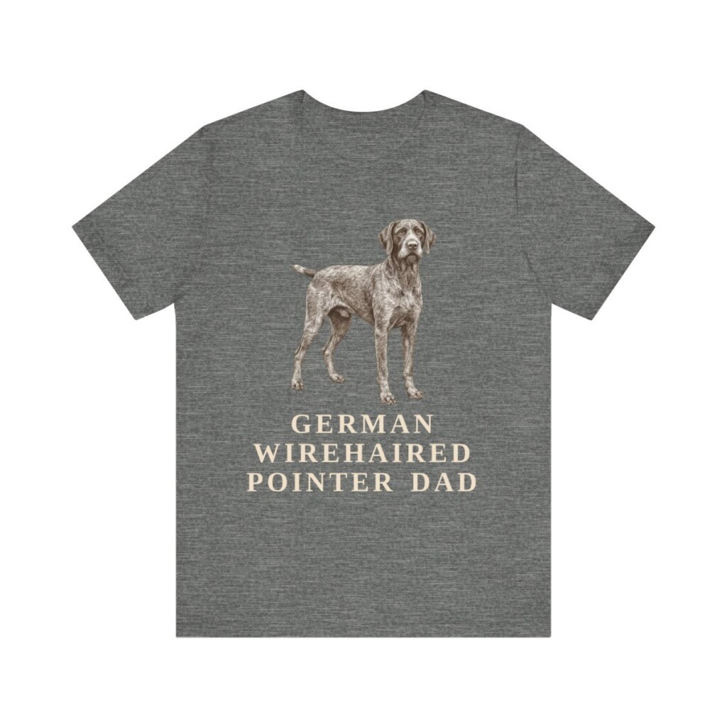 German Wirehaired Pointer Dad Shirt, Vintage Dog Sketch Tee, Dog Dad Gift