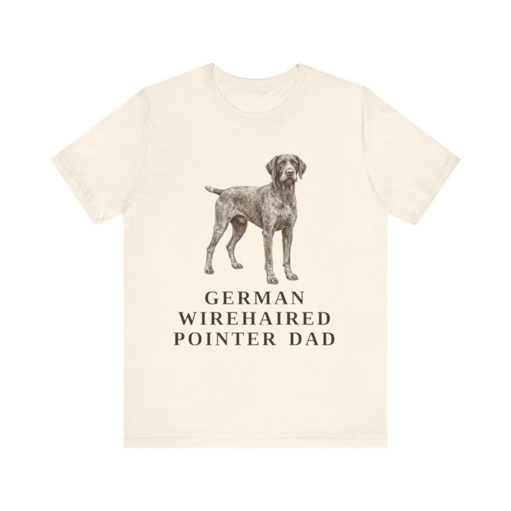 German Wirehaired Pointer Dad Shirt, Vintage Dog Sketch Tee, Dog Dad Gift