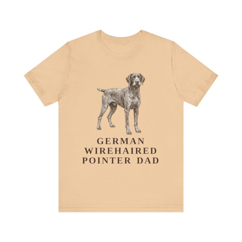 German Wirehaired Pointer Dad Shirt, Vintage Dog Sketch Tee, Dog Dad Gift