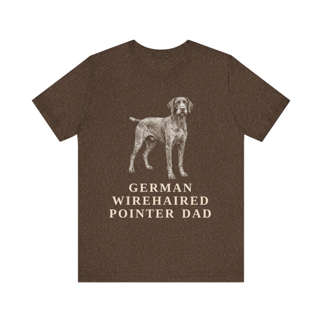 German Wirehaired Pointer Dad Shirt, Vintage Dog Sketch Tee, Dog Dad Gift