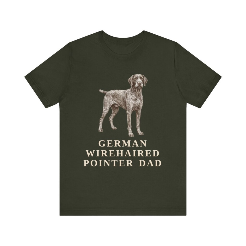 German Wirehaired Pointer Dad Shirt, Vintage Dog Sketch Tee, Dog Dad Gift