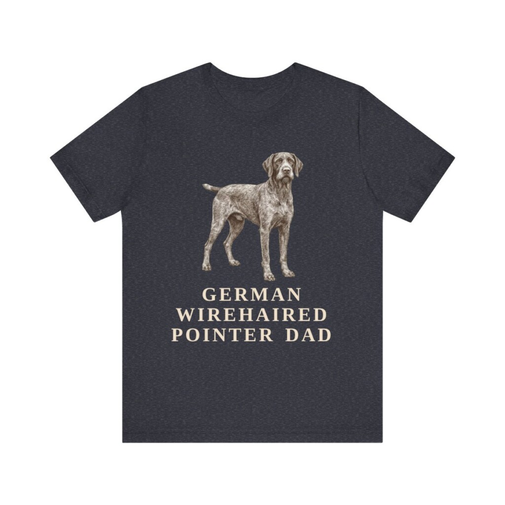 German Wirehaired Pointer Dad Shirt, Vintage Dog Sketch Tee, Dog Dad Gift