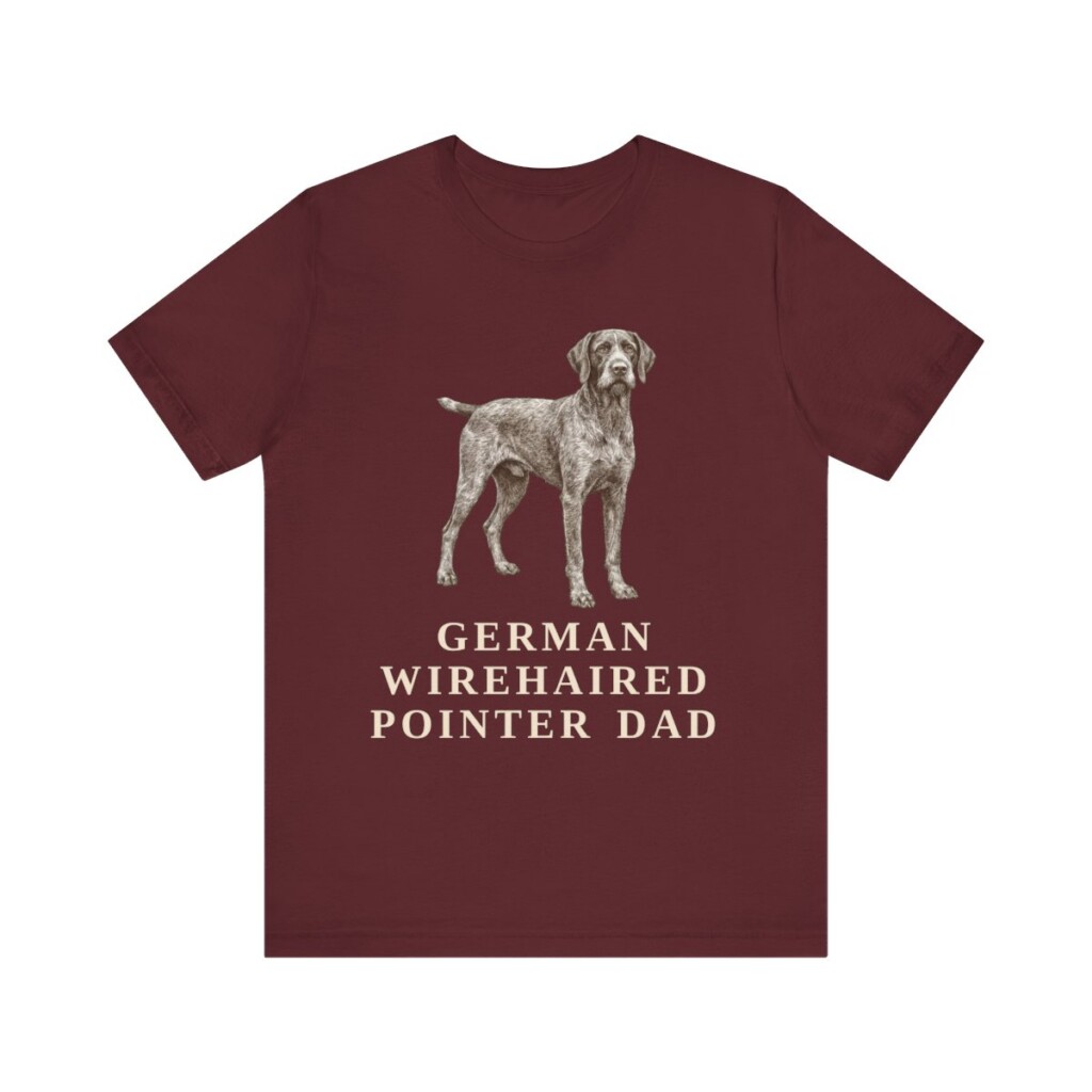 German Wirehaired Pointer Dad Shirt, Vintage Dog Sketch Tee, Dog Dad Gift