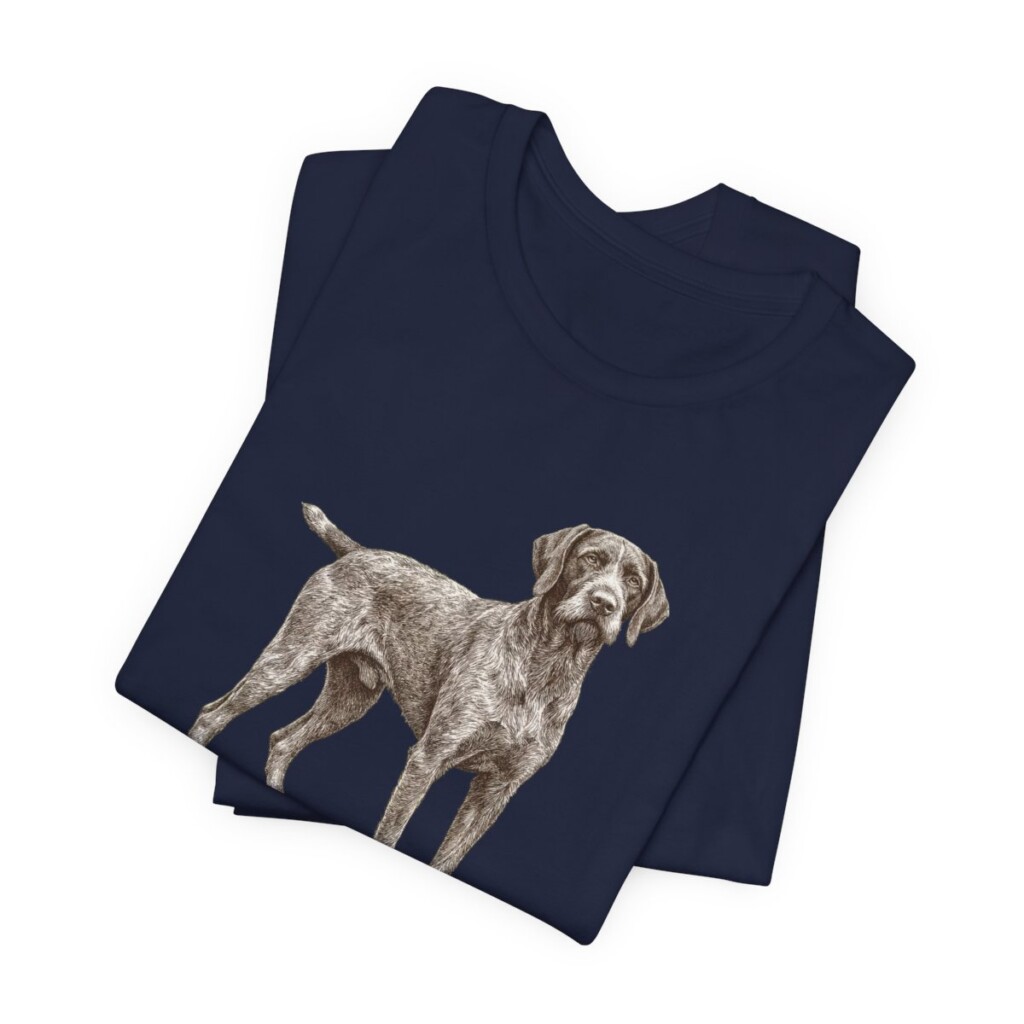 German Wirehaired Pointer Dad Shirt, Vintage Dog Sketch Tee, Dog Dad Gift