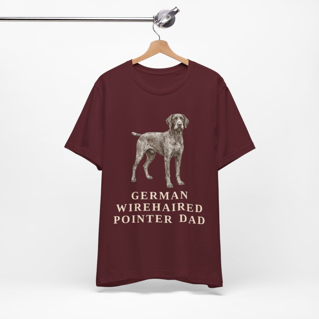 German Wirehaired Pointer Dad Shirt, Vintage Dog Sketch Tee, Dog Dad Gift