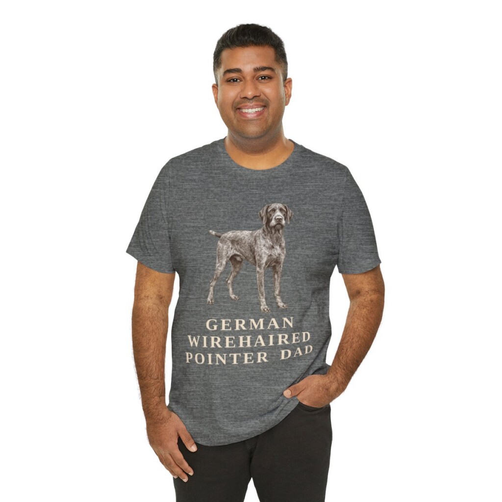German Wirehaired Pointer Dad Shirt, Vintage Dog Sketch Tee, Dog Dad Gift