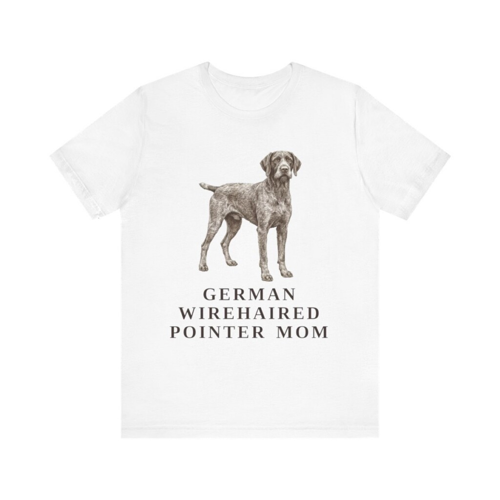 German Wirehaired Pointer Mom Shirt, Vintage Dog Sketch Tee, Dog Mom Gift