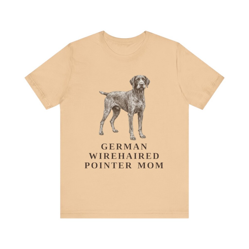 German Wirehaired Pointer Mom Shirt, Vintage Dog Sketch Tee, Dog Mom Gift