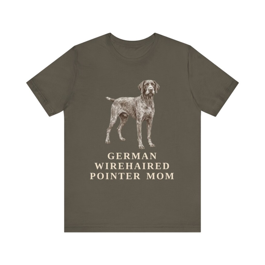 German Wirehaired Pointer Mom Shirt, Vintage Dog Sketch Tee, Dog Mom Gift