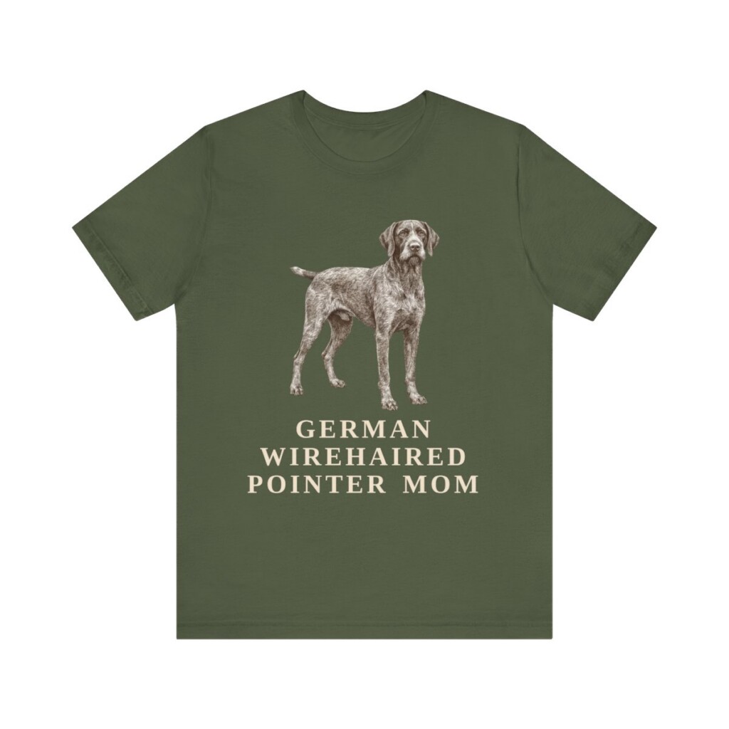 German Wirehaired Pointer Mom Shirt, Vintage Dog Sketch Tee, Dog Mom Gift